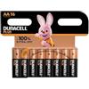 Duracell 16X Duracell AA Plus (1 Blister Da 16 Batterie) 16 Pile Stilo (LR6/MN1500)