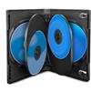MediaRange Custodie Dvd per 6 Dischi, 22 mm, Nero, 15 Pezzi
