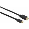 HAMA Cavo HDMI M/HDMI C Mini M, 2 metri, Hdmi High Speed, connettori dorati, schermato, nero, 3 stelle