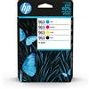 HP 963 CMYK Original Ink Cartridge 963 4-pack, W125916968 (Cartuccia 963 4-pack Nero/Ciano/Magenta/Giallo Cartucce d'inchiostro originali, Inchiostro a base di pigmento,)