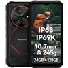 Blackview FORT 2 AI Smartphone Rugged Leggero, Editor di Foto IA, 24GB+128GB, 10,7mm Ultra-sottile, 16MP+13MP, 6,56'' HD+, Telefono Robusto IP68 Antiurto Cellulare, Android 15 DUAL SIM, GPS NFC Nero