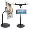 GVEFIVME Supporto per tablet a collo d'oca, supporto da scrivania girevole a 360 gradi, supporto flessibile per tablet da tavolo per vari telefoni cellulari e pad Supporto per tablet (nero) 1