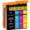 Supply Guy 4 cartucce compatibile con Lexmark 100xl Multipack per Genesis S-810 Series Genesis S-815 Genesis S-816 IMPACT S-300 Series IMPACT S-301 IMPACT S-302