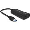 Wavlink - Adattatore USB 3.0 a HDMI, per scheda video esterna sottile, supporta risoluzione 2048 × 1152, con porta audio per Windows 10/8/7/XP, colore: Nero