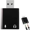 Fllyvly Scheda Audio USB Esterna, Adattatore Audio USB a Jack 3,5mm, Convertitore per Cuffie, Microfono, Casse Stereo, Compatibile con Windows, Mac OS, PS4, PS5, Plug & Play, Design Elegante Nero (AU-MMSA)