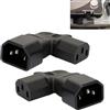 FinalCool 2 Pezzi IEC C14 a C13 Adattatore di Alimentazione, IEC320 C14 a C13, 90 gradi a sinistra e a destra, 3 Pin IEC Plug Power Connettore AC, 250 V, 10 A, per computer, Armadi PDU, Stampanti