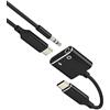 HOYULLI Adattatore USB C a Jack Audio Auricolari 3.5 mm 2in1 per iPhone 16 15 Pro Max per iPad per Apple Tipo C Cavo Adattatore compatibile per Samsung S25 AUX Auricolari Connettore Android Auto
