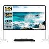 AODIOU Schermo del proiettore e supporto 100 Pollice Pieghevole Portatile Esterno Schermo di Proiezione 16:9 4K HD Film Schermo di Proiezione per Interni Home Theater Film Night Party Camping