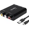 zowietek Convertitore AV/RCA / CVBS a HDMI, nessuna latenza per il gioco, plug & play, alluminio resistente alle cadute, interruttore 4:3/16:9, alimentazione Tipo C, compatibile con Wii, N64, PS, Xbox