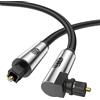 EMK Cavo Ottico a 90 gradi per soundbar a TV, cavo audio Toslink per soundbar, TV, Home Theater, lettore DVD (1,5 m)
