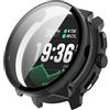 QJONSIU Cover Rigida Compatibile con Suunto Race 2 con Vetro Temperato, Antigraffio Protettiva Case-Nero