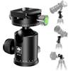 SIRUI Testa a Sfera per Treppiede per Fotocamera, Doppia Testa Panoramica a 360° con Sfera in Metallo da 36mm e Piastra a Sgancio Rapido da 1/4 per Videocamera, Monopiede, Carico Massimo 20kg, KH-20