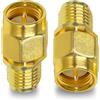 TUOLNK Adattatore coassiale SMA maschio a RPSMA femmina Spina maschio SMA a connettore coassiale femmina RP-SMA per router antenna 2 pezzi