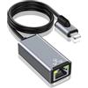 NCGGY Adattatore da lightn ing a Ethernet, i Phone a RJ45, 100 Mbps, con porta di ricarica, compatibile con Phone 14/13/12/11/XS/XR/X/8/7/Pad(17 cm)