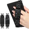 MoKo 2PC Cinturino di Sicurezza per 6-8 Kindle eReaders Fire Tablet-Kobo/Voyaga/Lenovo/Sony Kindle E-Book Tablet, Cinturino da Mano Versatile ad Alta Elasticità Supporto Antiscivo,Nero+Nero Brillante