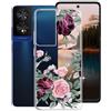 KJYFOANI Custodia per TCL 40 NxtPaper (6.78), Trasparente Morbido TPU Custodie Protettivo, Ultra Sottile in Silicone Case Anti-Graffio Cover per TCL 40 NxtPaper - Fiore Rosa