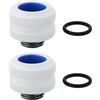 Briny River 2 Raccordi per Raffreddamento Ad Acqua G1/4 per Tubi Rigidi da 14 Mm Compatibile con PC Sistemi di Raffreddamento A Liquido per Bianchi