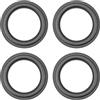 Rebower Altoparlante Schiuma Bordo Surround cerchio Gomma Perforata Subwoofer cerchio Ricambi Parti per Riparazione Or Fai-da-Te Altoparlante Decorazione - 4.5 / Nero / 4pz