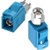 QIANRENON FAKRA Z Femmina a SMA Maschio Auto RF Adattatore Acqua Blu FAKRA Z Femmina a SMA Plug Antenna Coassiale Convertitore 0-4GHz 50Ω, per Veicolo GPS SDARS 4G/5G Modem