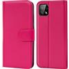 Verco custodia per Samsung A22 5G, Case per Samsung Galaxy A22 5G Cover PU Pelle Portafoglio Protettiva, Rosa