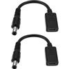 The Lord of the Tools 2 Pezzi Cavo Adattatore Di Alimentazione PD100W DC5.5x2.5mm A USB-C Femmina Per Telecamere Di Sorveglianza Monitor Laptop (10cm)