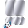 WONLIVE Piastra metallica, Placche metalliche adesive per porta cellulare da auto magnetico Piastra metallo universale con adesivo per calamita per cellulare auto, 3Rotondi e 2 Rettangolari, Argento
