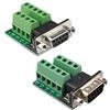 Futheda DB9 Maschio e DB9 Femmina D-SUB Breakout Scheda Adattatore Piastra 9 Pin Connettore RS232 Seriale a Modulo Segnale Senza saldatura con Dado (Maschio con Dado x 1, Femmina con Dado x 1)