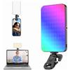 DUIDESHI 5000mAh Luce per Foto Telefono Ring Light: 1000 lumen RGB Ricaricabili Luci di Riempimento del telefono, Videoconferenze, Uso del Computer Portatile, Riunioni di Zoom, TikTok