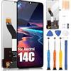 ARSSLY Schermo per Xiaomi Redmi 14C Schermo per Redmi 14C 2411DRN47C 2409BRN2CA 2409BRN2CG Touch Screen Digitizer Assembly Riparazione Kit (nero)