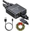 coalwop Switch Ethernet 2 Porte Gigabit 1000Mbps Splitter Ethernet cavo LAN RJ45 Sdoppiatore cavo 1 Ingresso 2 per Cat 6 Computer Smart TV Router Switch Modem