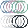 CKANDAY 12 anelli magnetici wireless universali in metallo con adesivo, 6 colori, anelli in metallo ultra sottili compatibili con caricabatterie wireless MagSafe per auto sulla maggior parte degli