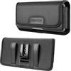 CERFFOOL Custodia orizzontale per telefono cellulare da 11,9 cm, in nylon, con clip da cintura, per iPhone 15, 14, 13, 12, 11 Pro Max XR X 8, 7, 6 Plus, Xiaomi, Samsung (L)