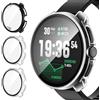 iVoler 3 Pezzi Cover con Vetro Temperato per Suunto Race 2, Copertura Completa Pellicola Protettiva Custodia Antiurto, Sottile Anti-Graffio Rigida Bumper Case, 2 Trasparente + 1 Nero