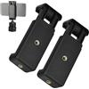LEIBOCHAO 2 Pezzi Supporto per treppiede per smartphone, adattatore per supporto per telefono, morsetto regolabile per monopiede per selfie stick pour tous les smartphones iPhone et Android