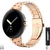 Aimtel Cinturino compatibile con Google Pixel Watch 3 41mm/2/1, cinturino da polso in acciaio inossidabile senza spazi vuoti per Google Pixel Watch 3 41mm/2/1 uomo donna