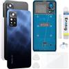 Enkeig Vetro Posteriore per Xiaomi Redmi Note 11 Pro 5G, Blu | Qualità originale scocca vetro posteriore copribatteria back cover cover posteriore back glass con lente fotocamera kit.