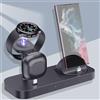 suonee Caricabatterie wireless Android 4 in 1 Stazione di ricarica per telefono Samsung Galaxy Z Flip 5/4/3 Z Fold 5/4/3 S24/S23 S22 S20 Ultra, Galaxy Watch 6/5/4/3 Galaxy Buds (Nero)