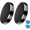 Solryn 2 Pezzi Supporto Circolare Magnetico Cellulare Auto, Porta Telefono Auto Magnetico Adesivo, Rotondo Portatile Calamita, Compatibile con iPhone, Samsung, GPS, Modello Universale