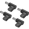 PNGKNYOCN 12 V USB C a DC 5,5 x 2,5 mm, 90 gradi DC 5,5 x 2,5 mm maschio a USB C femmina PD Emulator Trigger Adapter per fotocamera, router, luci LED (confezione da 4)