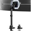 Putilsen Mount Supporto Monitor Scrivania da 24-57'', Braccio Monitor, Capacità fino a 27 kg, Altezza Regolabile, Inclinazione, Rotazione, Nero