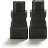 ciciglow Adattatore di Alimentazione da IEC320 C20 A IEC320 C13 da 2 Pezzi, Plug and Play, 2,5 A-16 A 250 V, 4000 W, Materiale PVC Rame, Alta stabilità, per Server UPS PDU, Adattatore di