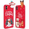 ZhuoFan [2 pezzi Natale Cover per iPhone X/XS 5,8, Custodia Protettiva Rosso Silicone Modello di Natale con Ultra Sottile TPU Antiurto Case per iPhone X/XS, Pupazzo di neve di Natale di Alce