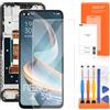 AGCUT per Oppo Reno4 Z 5G Schermo LCD per Oppo Reno 4Z 5G CPH2065 6.57 Pollici Display LCD Touch Screen Sostituzione Digitalizer Assembly con Kit di Riparazione (Nero con Telaio)