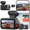 REDTIGER VC70 4K+2.5K Dashcam Auto, STARVIS 2 IMX678 x Wondrix™ HDR Visione Notturna a Luce Nera, WiFi a 5,8 GHz 30 MB/s,Controllo Vocale, Touch Screen,Scheda da 128GB, Monitor di Parcheggio