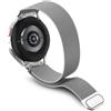 Hinnwer 20mm Cinturino in Metallo per Samsung Galaxy Watch FE/Galaxy Watch 7/Watch 6/5/4 40mm 44mm/Watch 6 Classic/Watch 4 Classic One Click No Gap Inossidabile per Galaxy Watch 5 Pro Argento