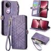 MOJIA Cover per Vivo V50 5G, [Anti Caduta Anti Graffio] Custodia Flip Wallet in Pelle di Alta Qualità con Porta Carte e Supporto. Viola