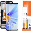 AGCUT Display per Oppo A17 4G CPH2477 LCD Display per Oppo A17 / A17K Touch Screen Digitazer Assembly con Kit di Riparazione (Nero con Rhamen)