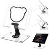 jinminamz Supporto Per Tablet,Supporto Girevole a 360° In Acrilico Compatibile Con Telefoni Da 4-13 Pollici, Universale Ultra Stabile Per Tablet, Compatibile Con Ipad, Iphone, Kindle (Nero)