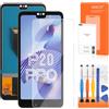 AGCUT Sostituzione Schermo per Huawei P20 PRO LCD Display per Huawei P20pro CLT-L09 L29 6,1 Pollici LCD Screen Digitizer Touchscreen Assembly con Riparazione (Nero, Senza Impronte)