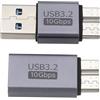 VGOL 2 Pezzi USB A Maschio/femmina A USB Micro B Maschio Adattatore Convertitore Per Disco Rigido USB 3.2 Da 10 Gbps Compatibile Con Toshiba Compatibile Con Seagate